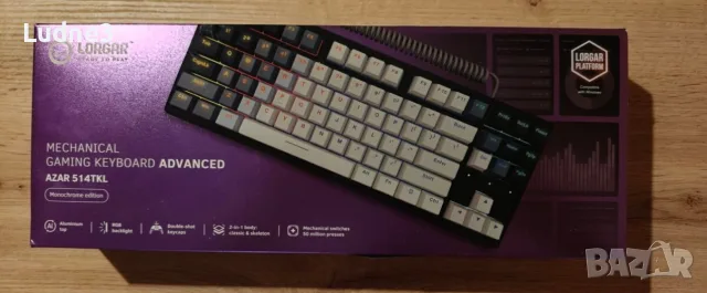Lorgar Azar 514 TKL White механична клавиатура Dream Purple Switch