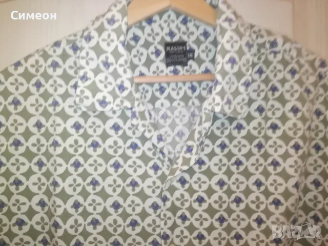 MASON'S - Мъжка Риза Къс Ръкав, снимка 2 - Ризи - 55302667