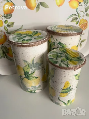 Метални кутии с дъх на лимони🍋, снимка 2 - Декорация за дома - 55623143