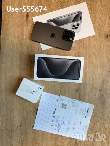     Apple iPhone 15 Pro Max 256GB • КАТО НОВ • Пълен комплект
