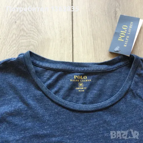 НОВА оригинална синя памучна тениска POLO RALPH LAUREN размер M от САЩ, снимка 4 - Тениски - 55376578