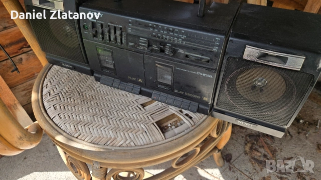 ретро двукасетъчен радиокасетофон сони sony