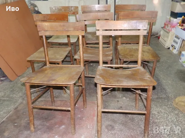 Стари дървени столове, снимка 2 - Столове - 55500703