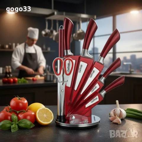 комплект ножове , снимка 9 - Прибори за хранене, готвене и сервиране - 55423673
