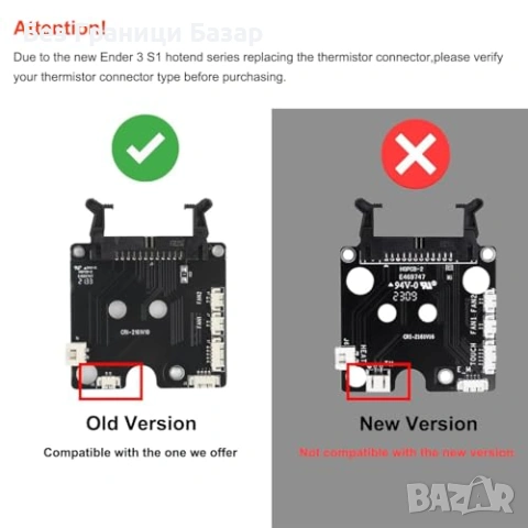 Нов Меден hotend 300°C с 0.4 мм дюза за Ender 3 S1 и CR-10 Smart Pro, снимка 2 - Друга електроника - 54110478