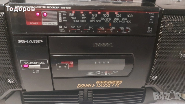 Sharp WQ-T238 стерео двукасетъчен радиокасетофон , снимка 3 - Радиокасетофони, транзистори - 54476724