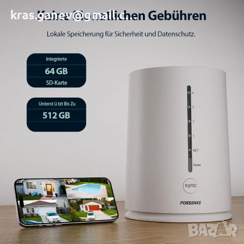 2K WiFi външна соларна камера комплект с 2 камери + база, снимка 2 - IP камери - 55173455