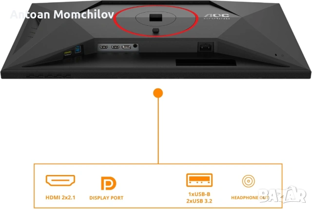 Гейминг монитор AOC U27G4R 27 4K 160Hz IPS FullHD 1080P 320Hz, снимка 7 - Монитори - 54869906