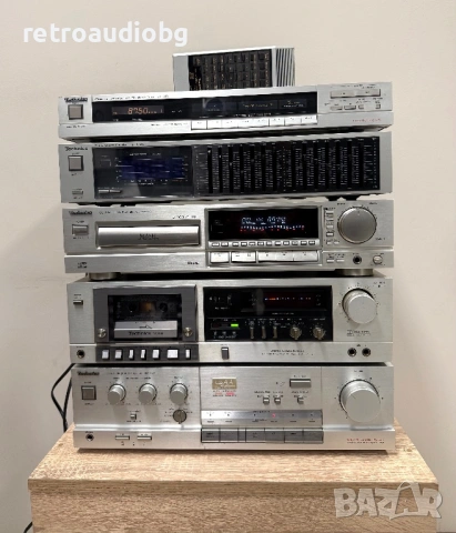 🔈Ретро аудио система - сет TECHNICS - усилвател, сд плеър, триглав дек, тунер и еквалайзер🔈, снимка 2 - Аудиосистеми - 54487094