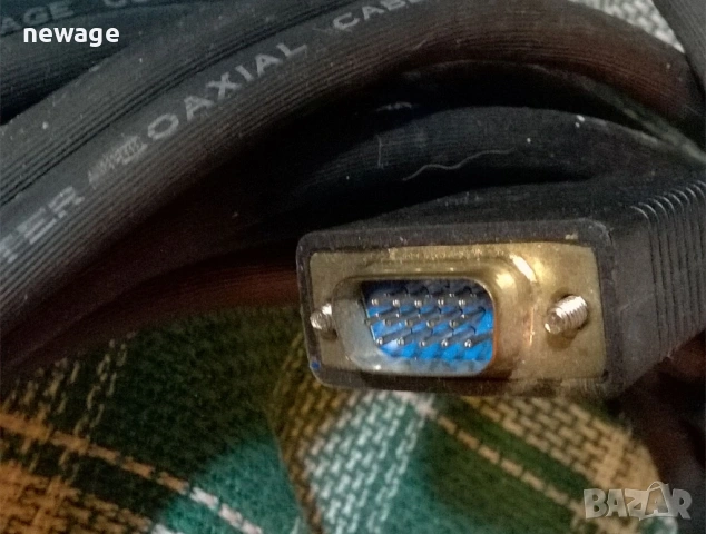 Качествен VGA кабел – 10 метра (за Проектор / Монитор) – Мъжко/Мъжко, снимка 2 - Кабели и адаптери - 53952943