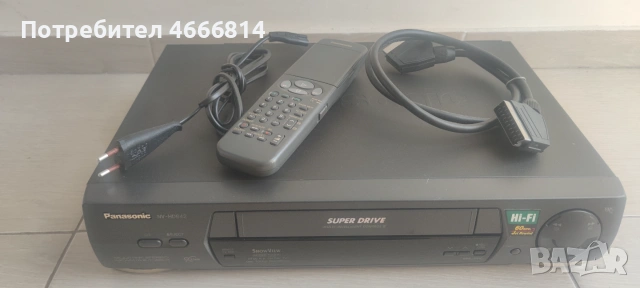Видео Panasonic VHS , снимка 2 - Плейъри, домашно кино, прожектори - 55183786