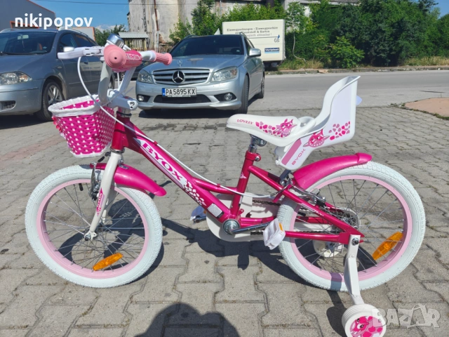 X Детски велосипед 18" LOVELY розов, снимка 4 - Други - 54864091