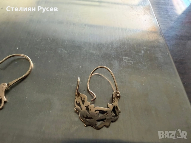 1.80  гр златни обеци / златно / злато / GOLD 585 / 14 карата   81 евро за грам за 14 карата злато, снимка 3 - Обеци - 55033030