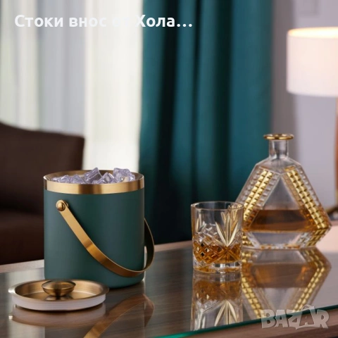 Контейнер за лед Relaxdays, неръждаема стомана, с двойни стени, с капак и дръжка, 1.5 литра, охладит, снимка 2 - Други стоки за дома - 54622779