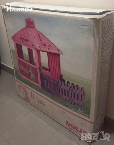 DOLU UNICORN Градинска къща с ограда 135*156*104см. - еднорог 