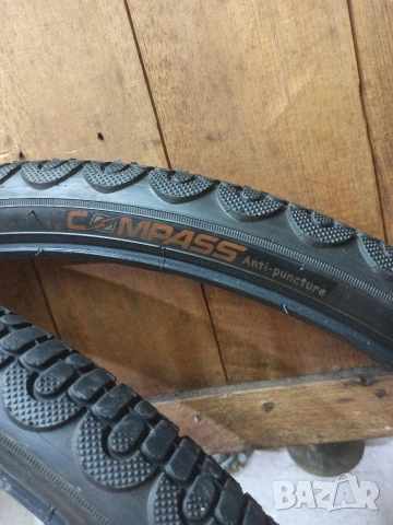 2x Гуми за велосипед COMPASS (26 x 1.75) Защита от спукване - 3мм., снимка 3 - Части за велосипеди - 55236620
