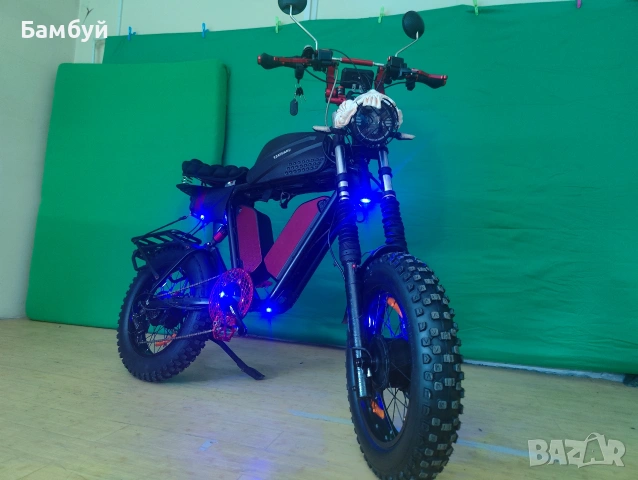 Custom Dual Motor AWD Fat E-Bike 2000W / 48V 44Ah / Off-Road Build, снимка 9 - Велосипеди - 55181303