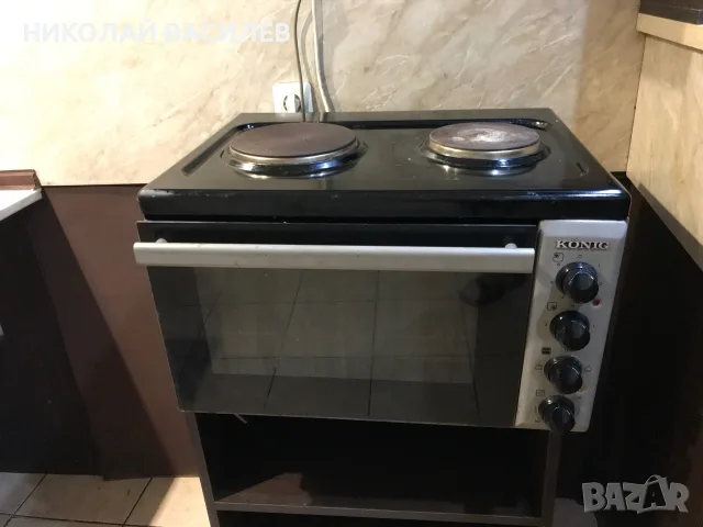 Продавам  малка  печка  на  ток  с  2 котлона и фурна ., снимка 2 - Печки, фурни - 55608317