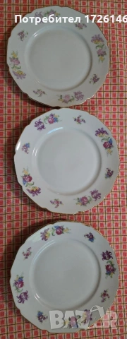 Порцеланови чинии със златен кант Heinrich & Co, Bavaria, Germany - 5 броя, снимка 2 - Чинии - 54045175