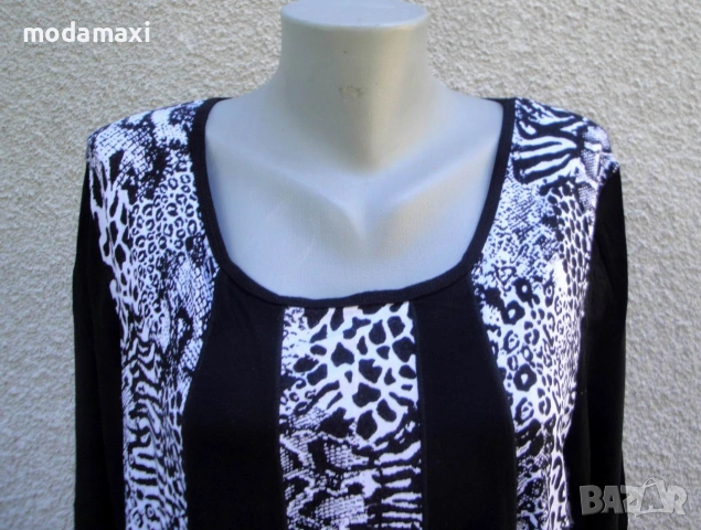 3XL Нова туника М.Collection в черно и бяло , снимка 3 - Туники - 55288802