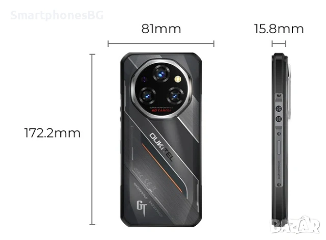 Oukitel WP62 5G 48GB RAM 512GB ROM с IP68 защита, снимка 8 - Други - 55233391
