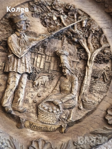 Дървено пано за стена, снимка 2 - Антикварни и старинни предмети - 54331889