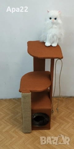 НОВИ 90см сглобени КОТЕШКИ КАТЕРУШКИ С КЪЩИЧКА – производител ОБЛЕН , снимка 7 - За котки - 52484339