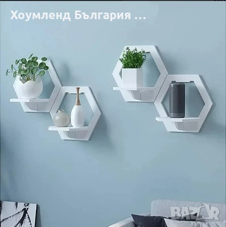 Интересна етажерка за декорация на стена тип поставка за телефон