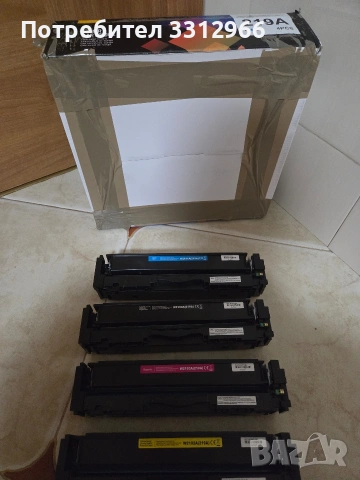 комплект от четири тонер касети с модел 219A, подходящи за принтери HP LaserJet Pro.