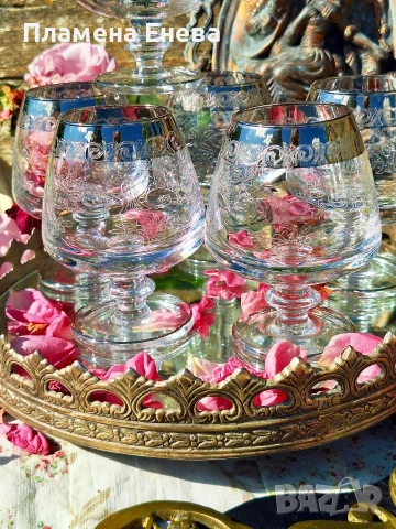 Шест чаши Мурано Медичи, снимка 4 - Чаши - 54987848