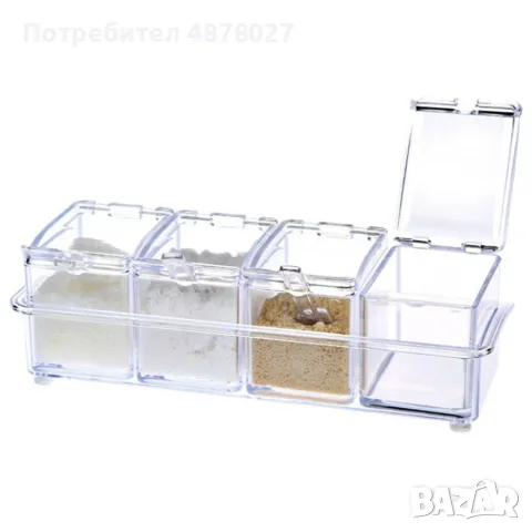 Контейнери за съхранение на подправки crystal seasoning box, снимка 3 - Други стоки за дома - 55436370