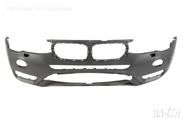 Предна броня с парктроник с дюзи за фарове с отвори за халогени за BMW X3 BLIC