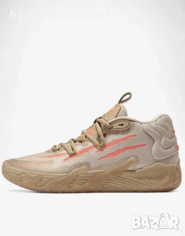 🔥 Унисекс баскетболни маратонки PUMA x LaMelo Ball MB.03 Beige/Gold, снимка 3 - Маратонки - 54484759