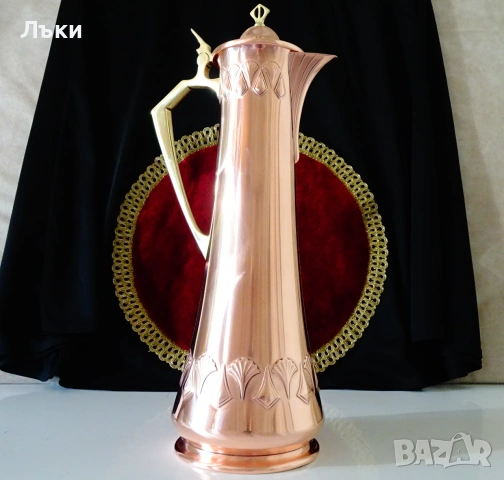 Медна кана с капак WMF бягащ щраус Art Nouveau,Jugendstil , снимка 14 - Антикварни и старинни предмети - 55101634