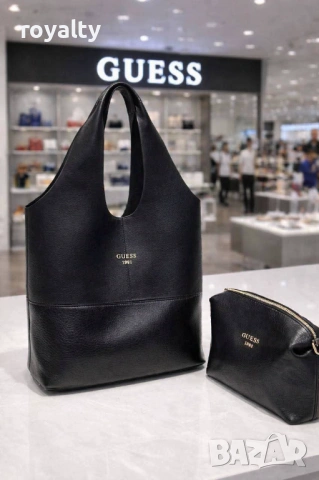 Guess Нова Кожена Дамска Чанта Различни Цветове , снимка 2 - Чанти - 54649605