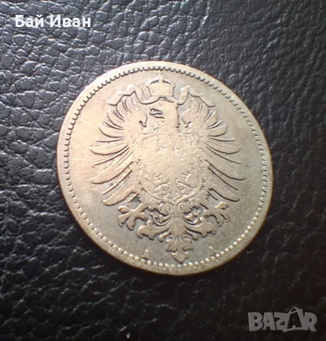 Стара сребърна монета 1 марка 1874 г. буква А - Германска империя - рядка !, снимка 8 - Нумизматика и бонистика - 55306459