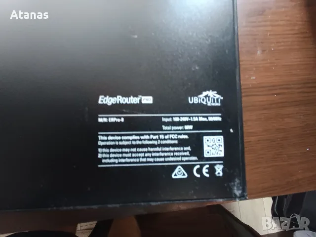 Ubiquiti Networks EdgeRouter ERPRO-8 кабелен рутер Гигабитов етернет Черен, снимка 2 - Рутери - 55413805