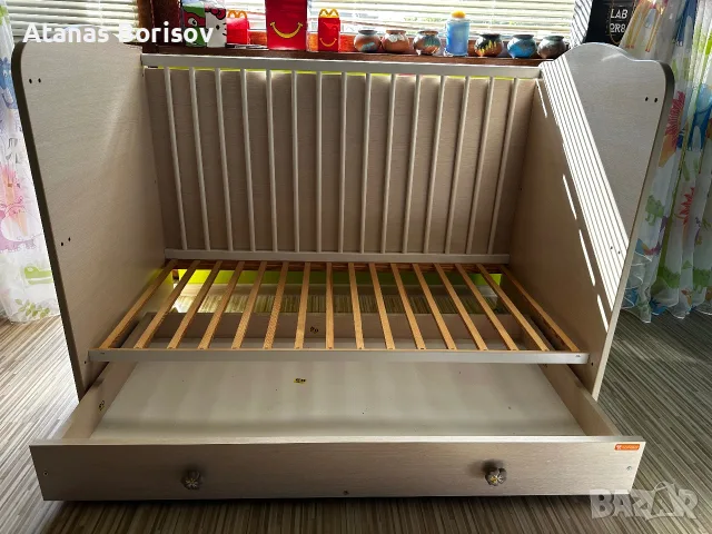Детски креват Lorelli 120x60 с матрак, снимка 4 - Бебешки легла и матраци - 55544352