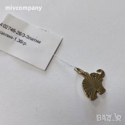 Златна висулка 1.36гр., снимка 2 - Колиета, медальони, синджири - 55436497
