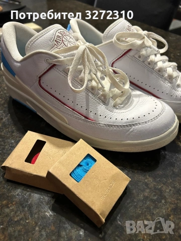 NIKE мъжки маратонки лимитирани W AIR JORDAN 2 RETRO LOW "UNC TO CHICAGO", снимка 4 - Спортни обувки - 54401618