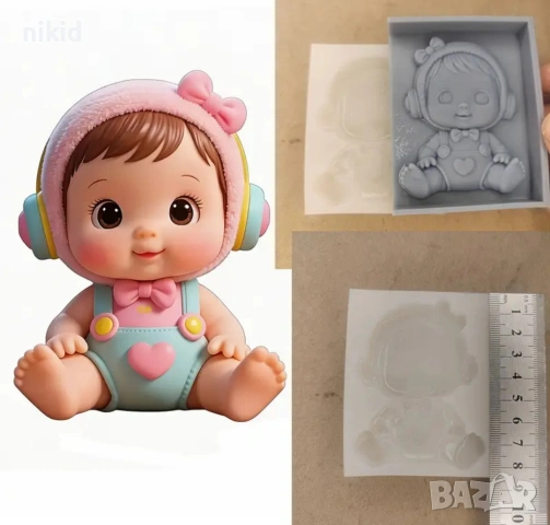 Сладко бебе Cry Baby Cry Babies Мини кукла силиконов молд форма фондан шоколад смола гипс
