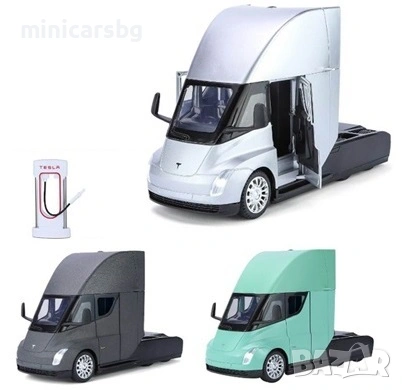  Метални камиони-влекач: Tesla Semi метален модел камион