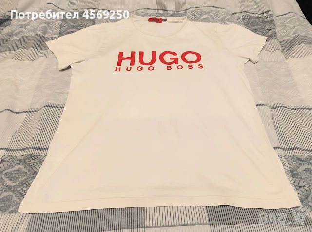 HUGO BOSS Оригинална мъжка тениска (Размер М) – Като НОВА!, снимка 5 - Тениски - 54344829