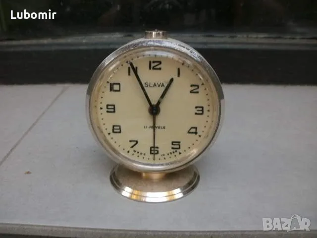 Античен руски часовник / будилник / - механичен ! - Slava ! Made in USSR ! , снимка 6 - Антикварни и старинни предмети - 55501882
