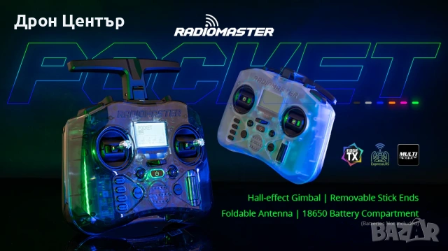 Промо дистанционно управление Radiomaster Pocket / протокол - ELRS / цвят - Charcoal, снимка 3 - Дронове и аксесоари - 54585370