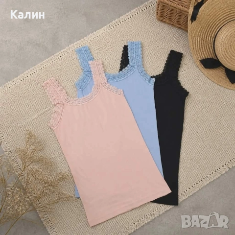 Дамски потничета с дантела - различни цветове - 12€