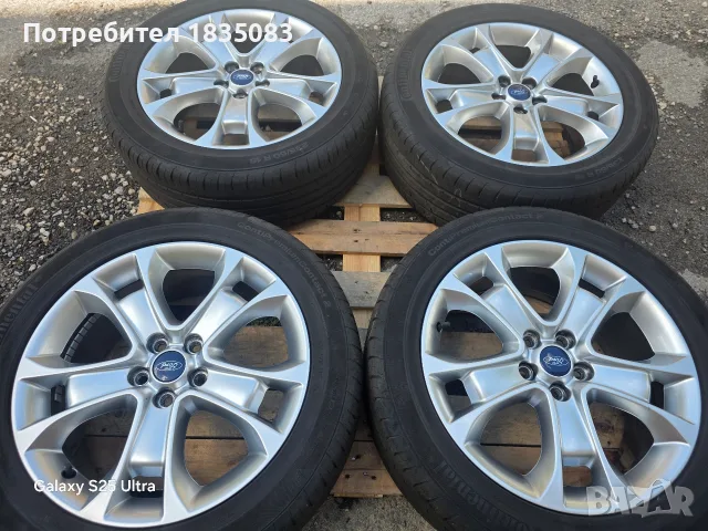 Лети джанти 18ки 5х108 Ford + летни гуми 235/50/18 Continental, снимка 3 - Гуми и джанти - 55467794