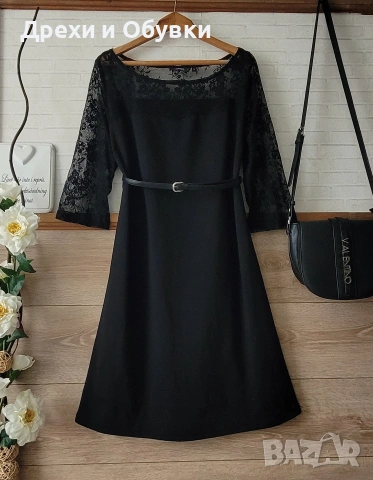 Елегантна- официална черна рокля 