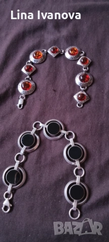 Сребърна гривна , снимка 3 - Гривни - 54262471