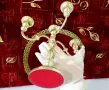 Посребрен свещник петица Art Deco,23 см. , снимка 4